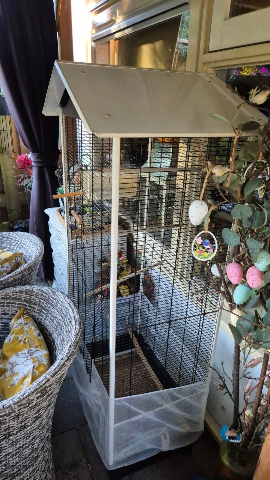 mooi vogelkooi, Dieren en Toebehoren, Ophalen of Verzenden, Zo goed als nieuw, Metaal, Vogelkooi