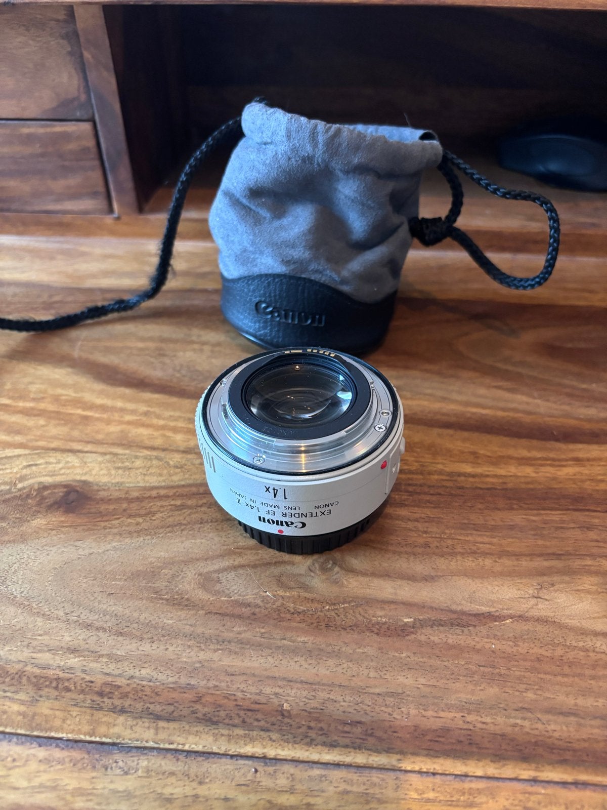 Canon Extender EF 1.4x II Teleconverter met zakje, Canon, Beschermhoes/tas, Ophalen of Verzenden, Zo goed als nieuw