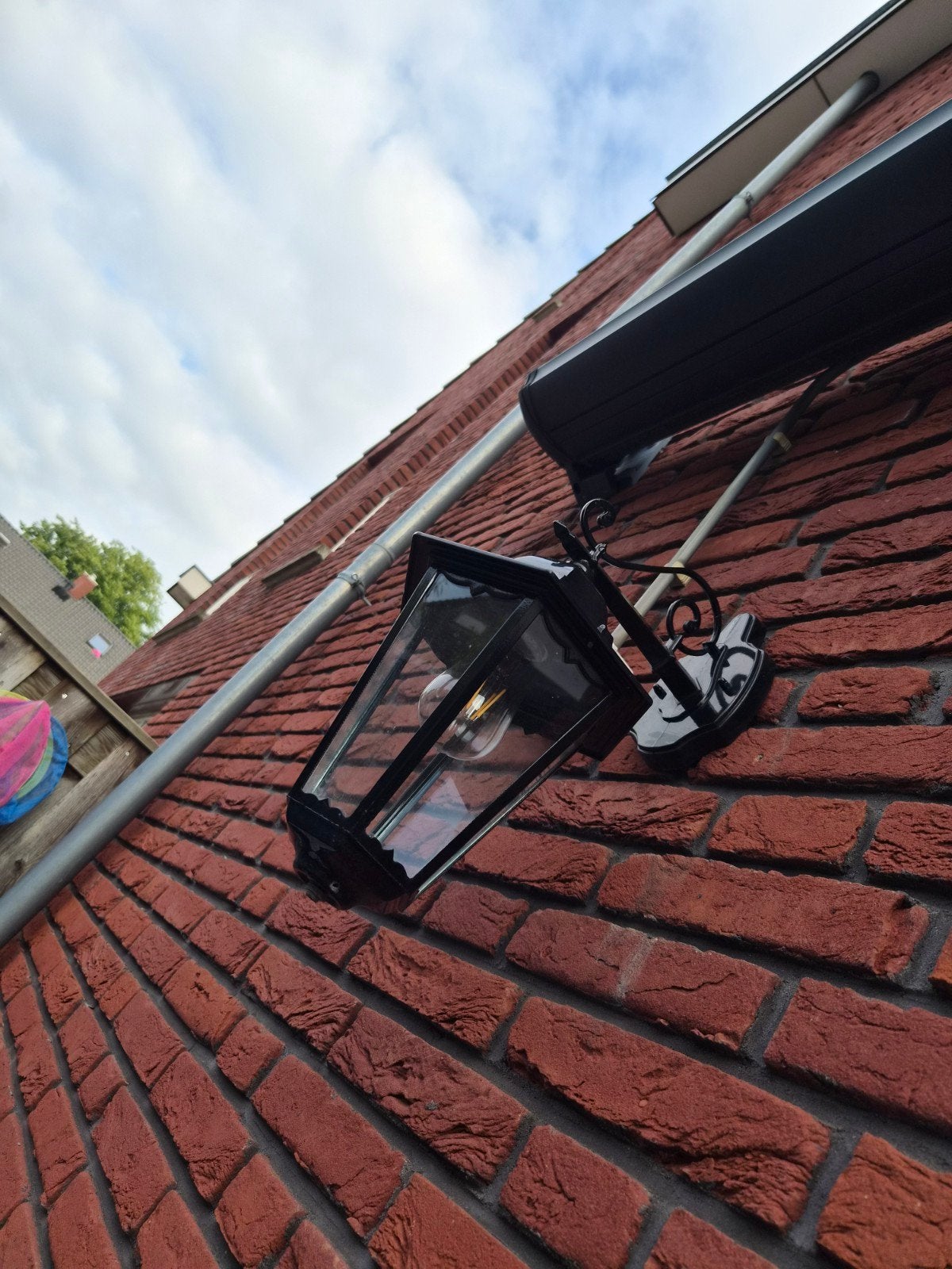 Buitenlamp zwart klassiek IP44, Tuin en Terras, Buitenverlichting, Ophalen, Overige materialen, Gebruikt, Wandlamp