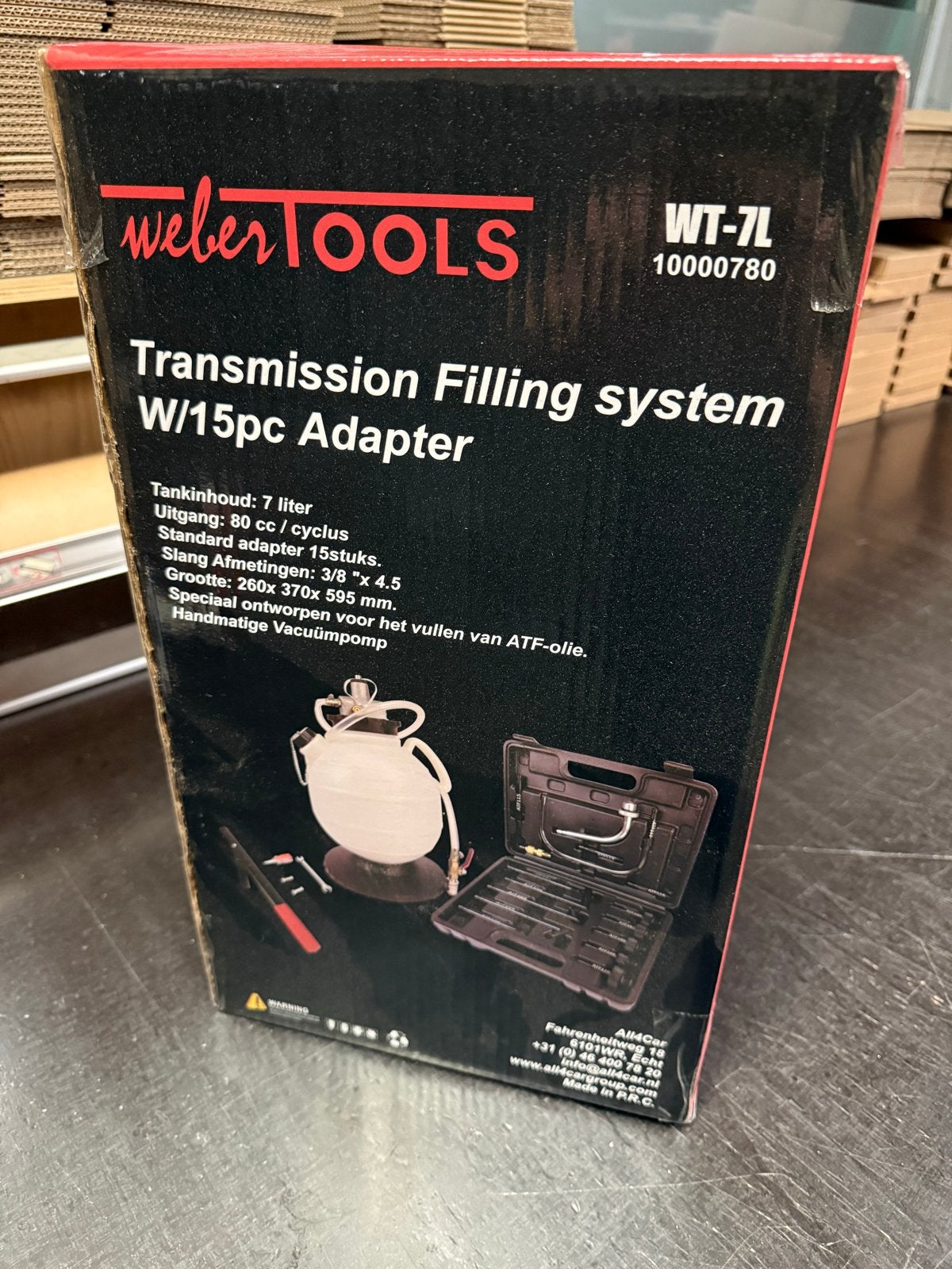 Weber Tools WT-7L Transmissie Vul Systeem met 15 Adapters, All4car, Nieuw, Ophalen of Verzenden, Info@all4car.nl