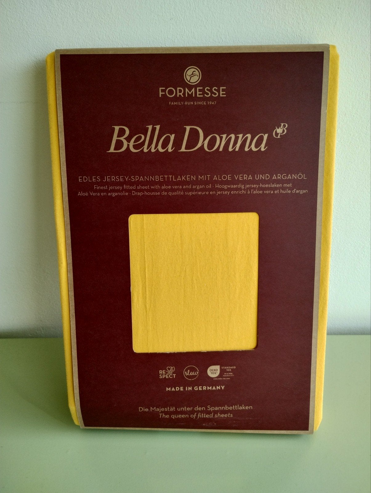 Formesse Bella Donna Jersey 90x190/100/220cm, Ophalen, Eenpersoons, Nieuw, Geel