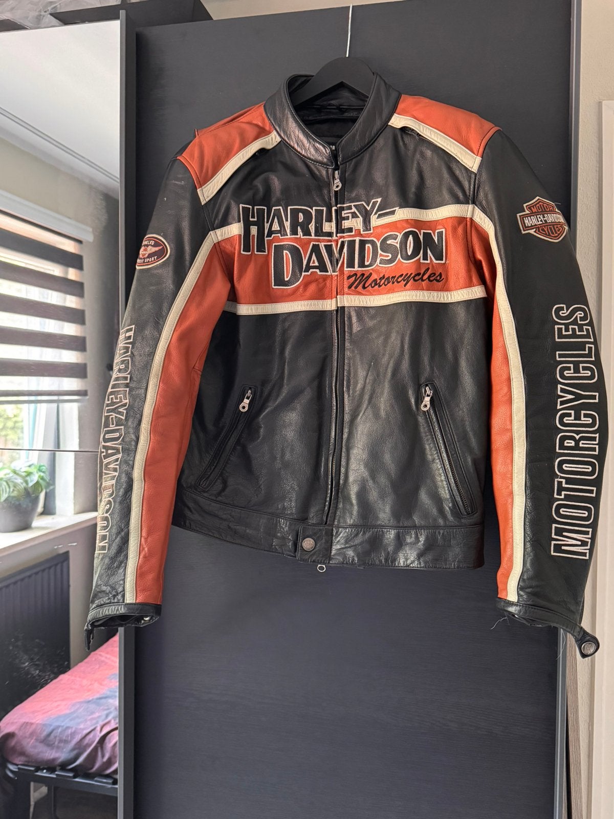 Harley Davidson leren heren motorjas, Motoren, Ophalen of Verzenden, Tweedehands, Heren, Jas | leer