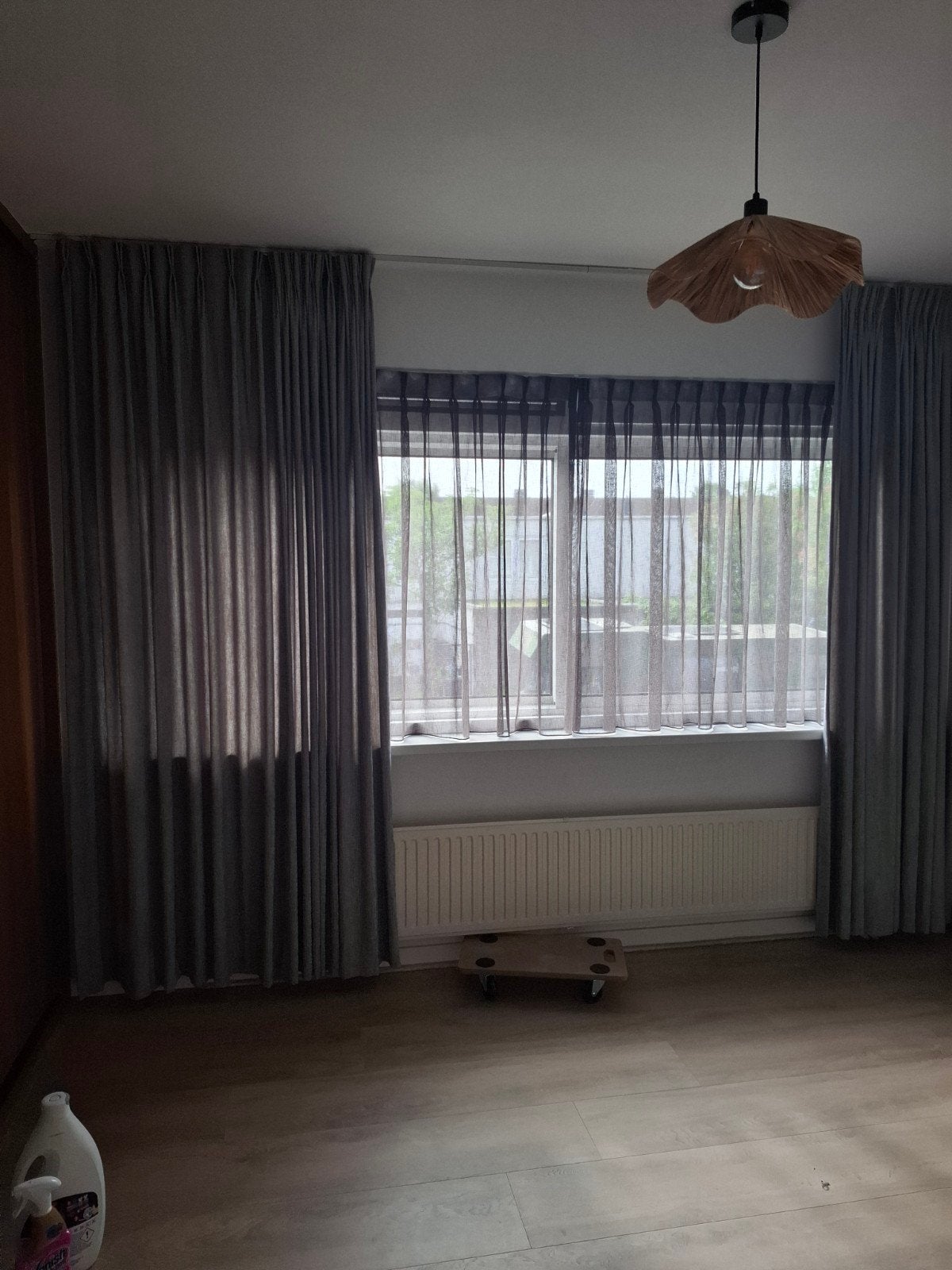 Prachtige woonkamer overgordijnen lichtgrijs ZGAN., 500 cm, Groen, Ophalen of Verzenden, Zo goed als nieuw
