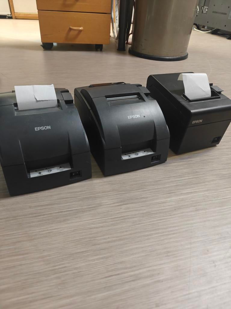 3 x Epson keuken printer TM T20III TM U220B, Ophalen of Verzenden, Gebruikt