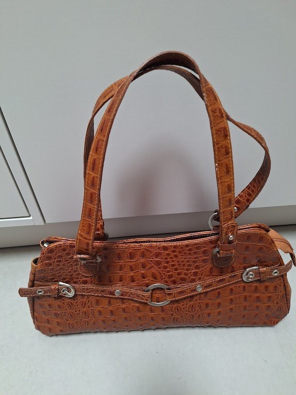 Leren Tas, Ophalen, Zo goed als nieuw, Bruin, Handtas