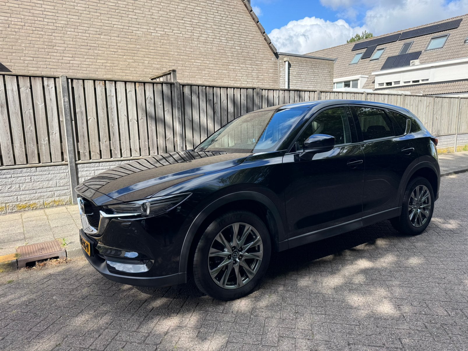 Mazda CX-5 2.5 Skyactiv-g 194pk 4WD Aut 2018 Zwart, Auto's, Automaat, Stof, 2000 kg, Zwart