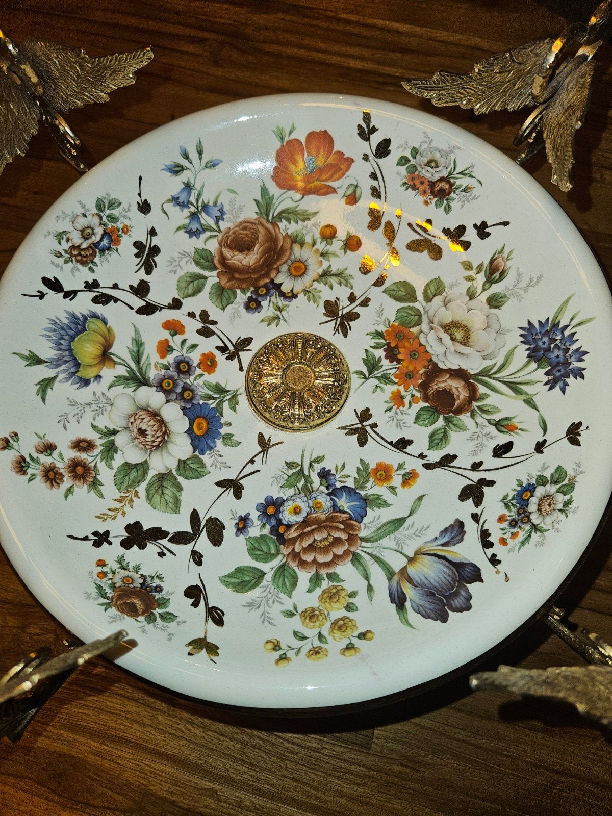 Decoratieve schaal met zwanen en bloemmotief, Ophalen