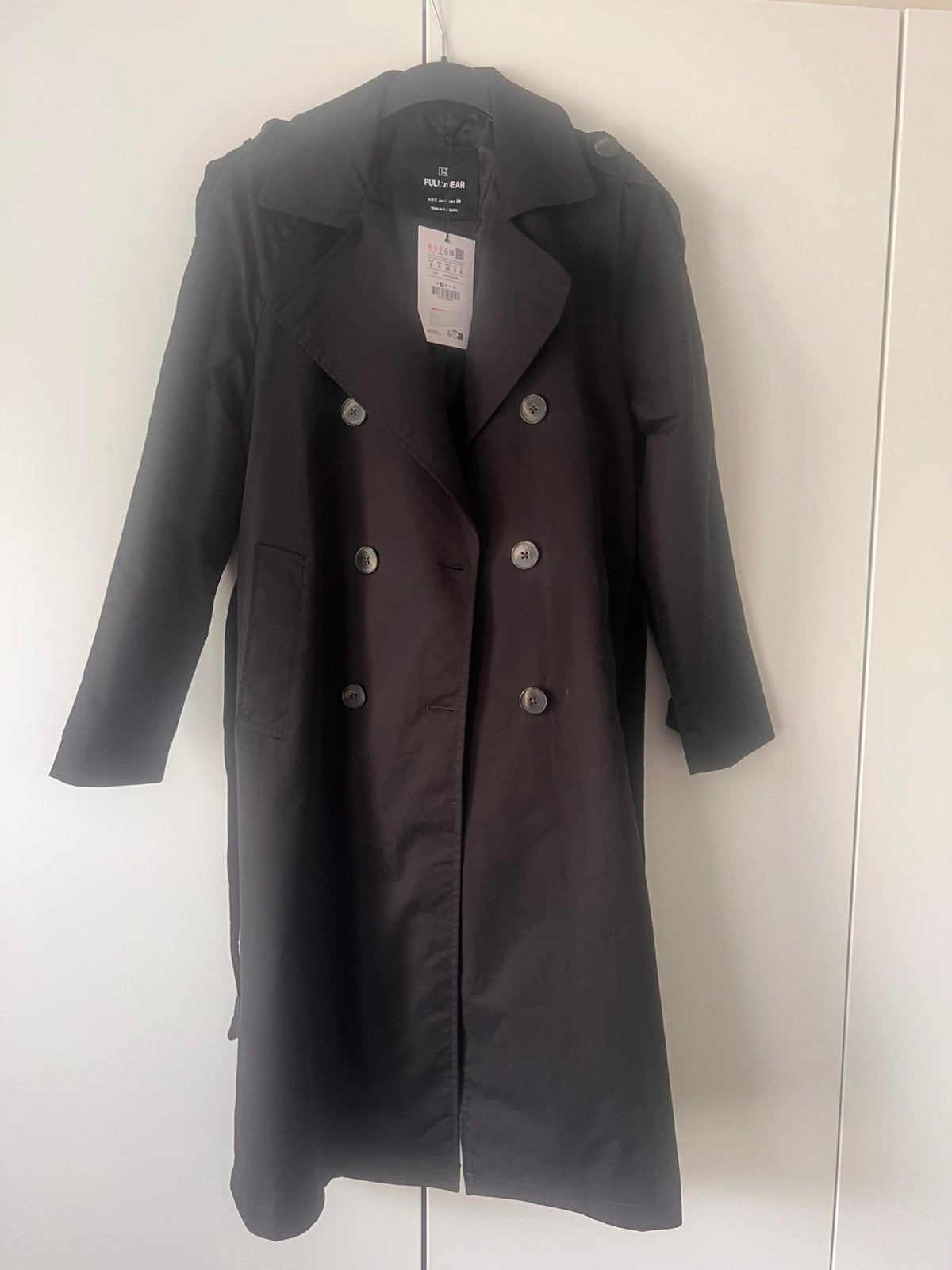 Trenchcoat gevoerd zwart, Ophalen of Verzenden, Nieuw, Maat 36 (S), Zwart