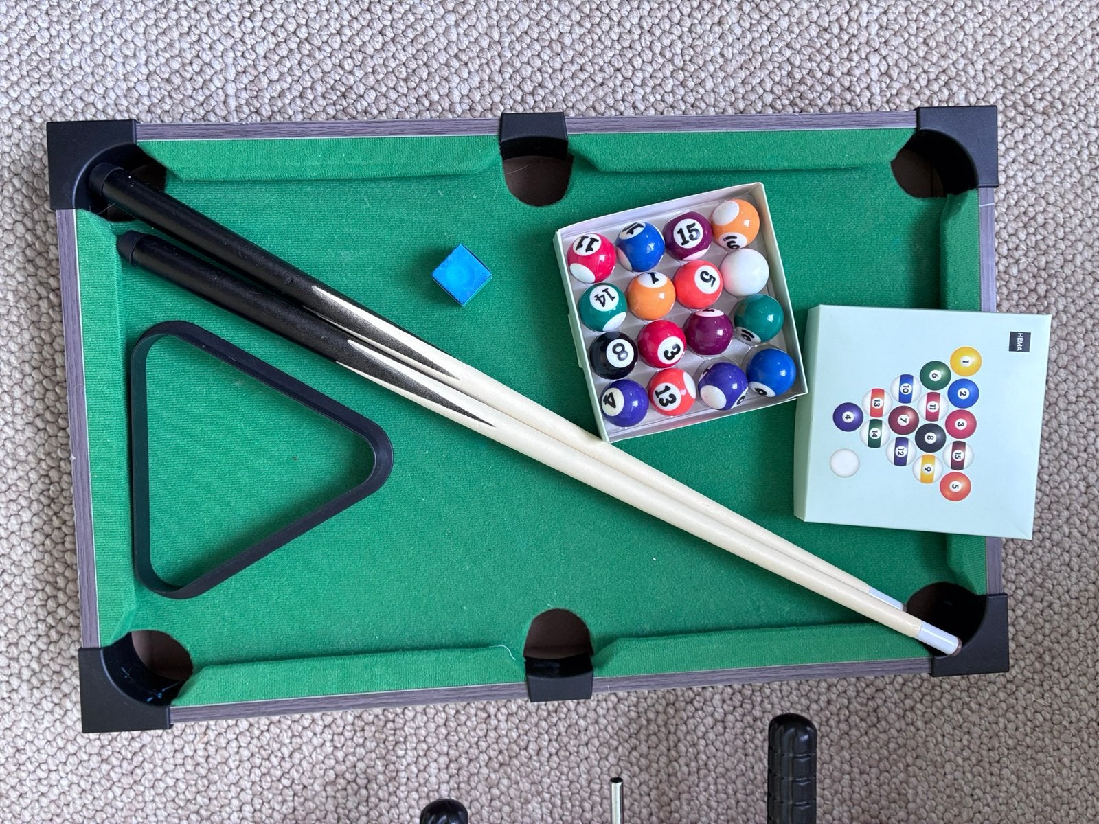 Mini pooltafel, Sport en Fitness, Biljarten en Poolen, Ophalen, Zo goed als nieuw, Pooltafel