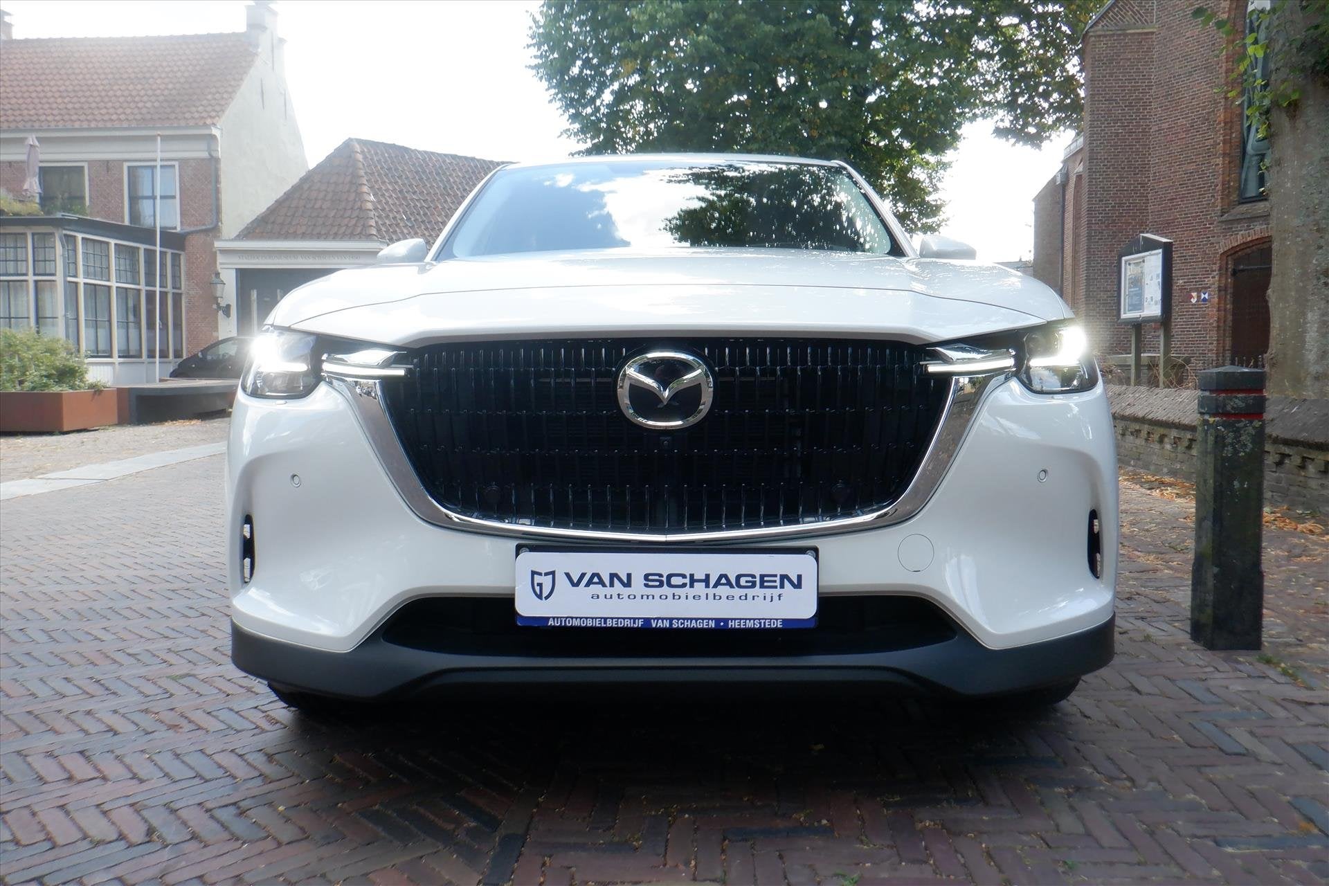 MAZDA Cx-60 2.5 E-Skyactiv PHEV 327pk Aut Exclusive-Line - P, Stof, Gebruikt, 2500 kg, Wit