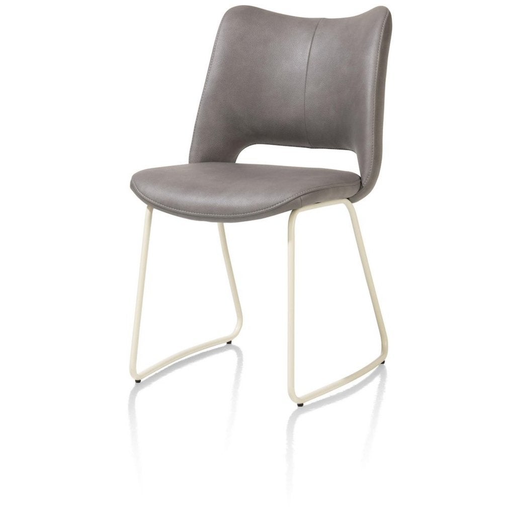 6 Nieuwe Stoelen, kleur Lever/Grijs, model Kodi van Xooon, Ophalen, Nieuw, Metaal, Grijs