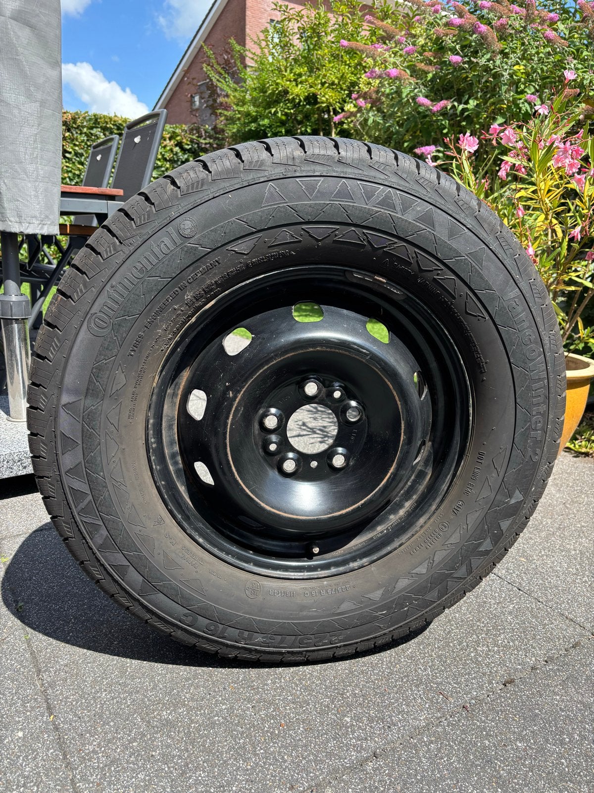 Continental Vancontact Winter2 reservewiel camper 225/75R16C, Caravans en Kamperen, Camper-accessoires, Ophalen, Gebruikt