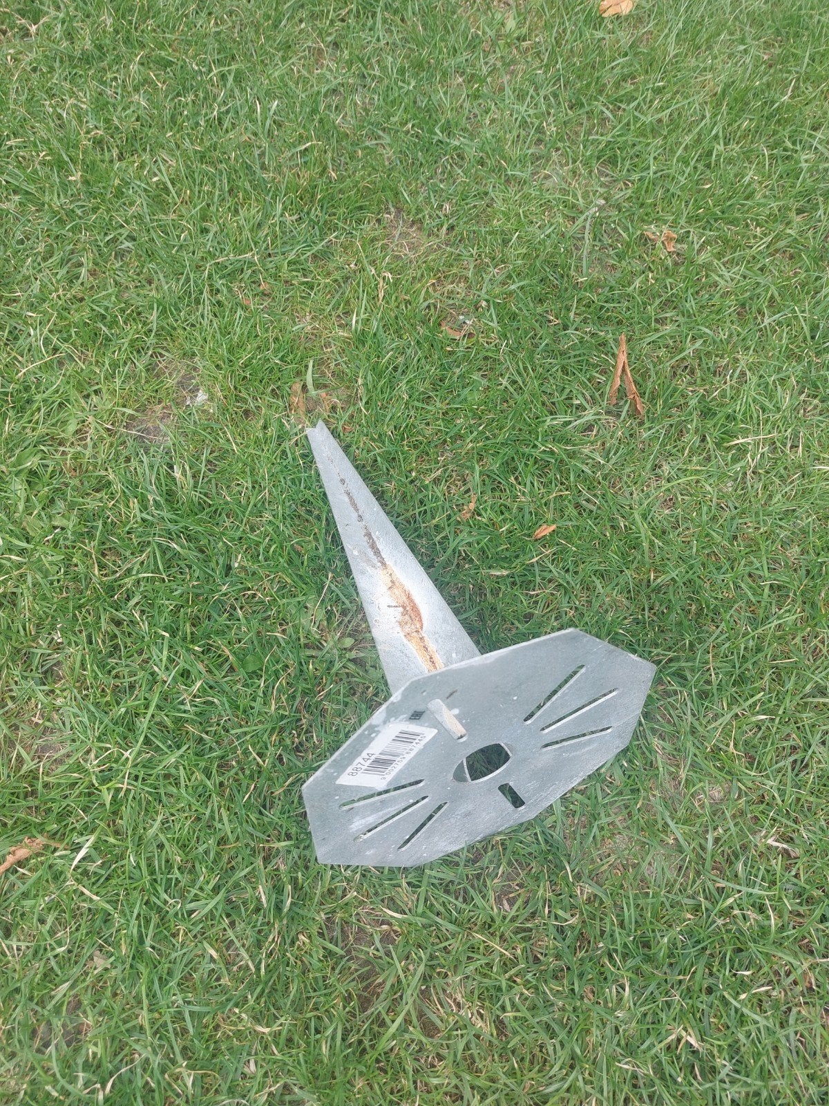 Grondanker voor parasol of droogmolen, Ophalen, Gebruikt