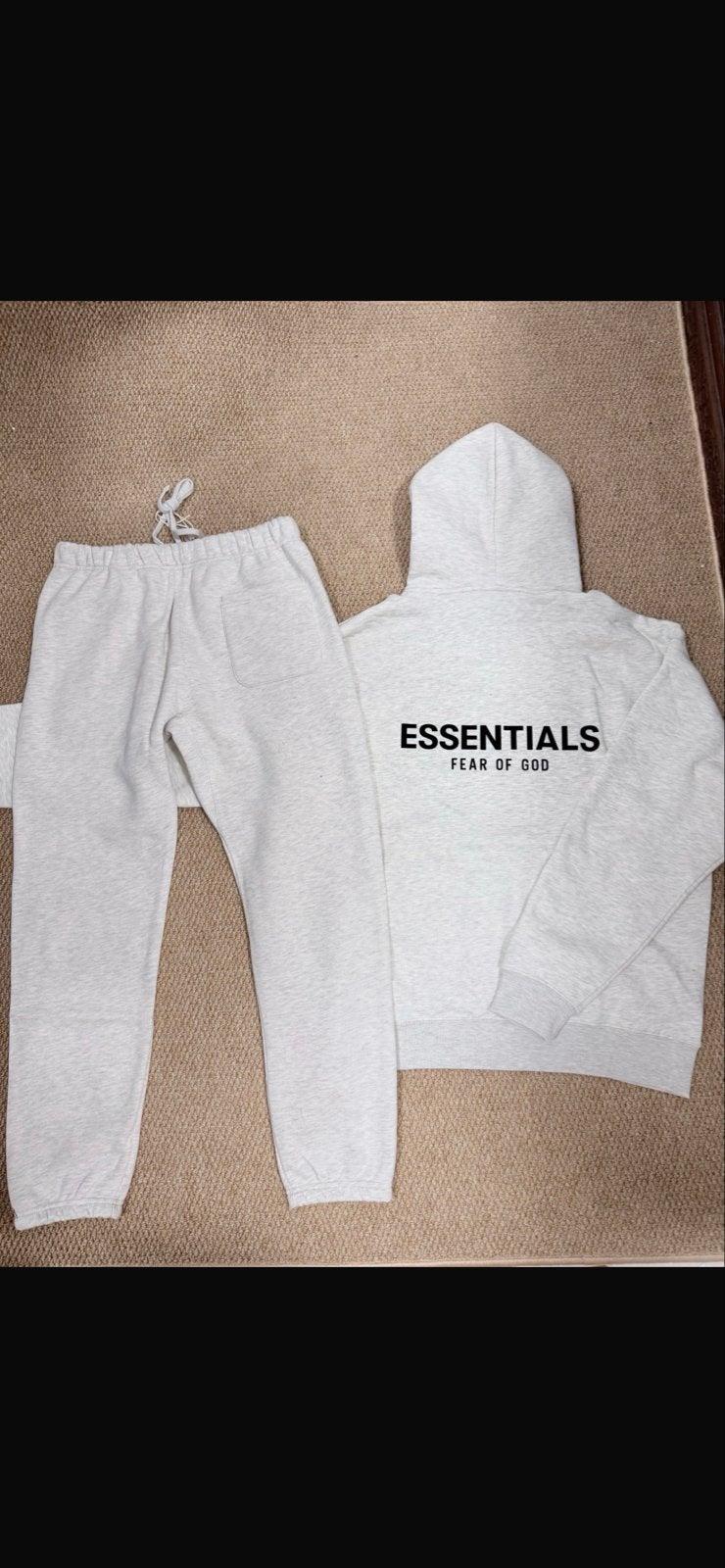 Essentials Fear of God Hoodie & Joggingbroek Set - Grijs, Kleding | Heren, Ophalen of Verzenden, Zo goed als nieuw, Overige maten