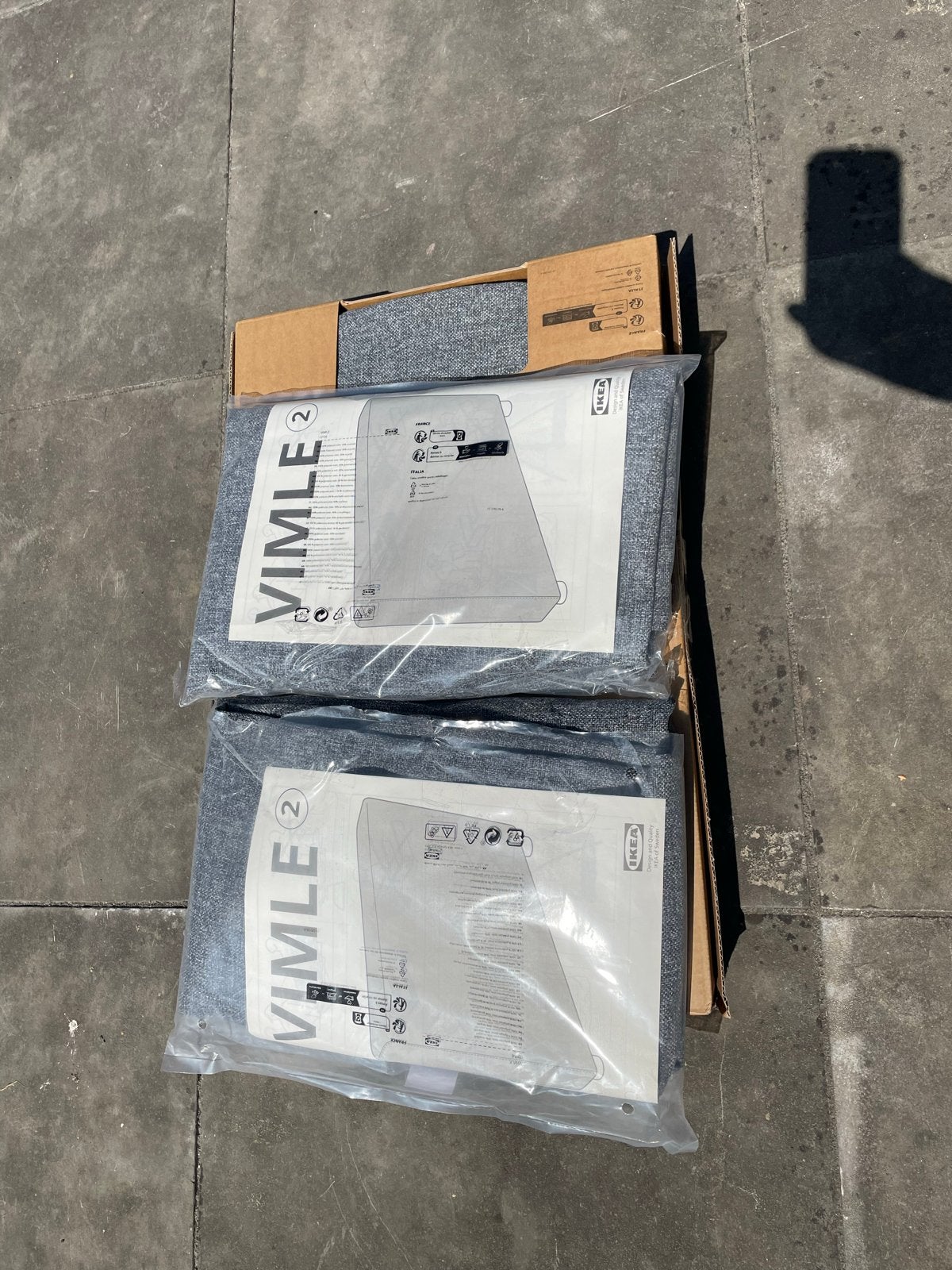 IKEA VIMLE 2-zits bankhoezen, grijs, Huis en Inrichting, Banken | Bankstellen, Ophalen, 150 tot 200 cm, 75 tot 100 cm, Rechte bank