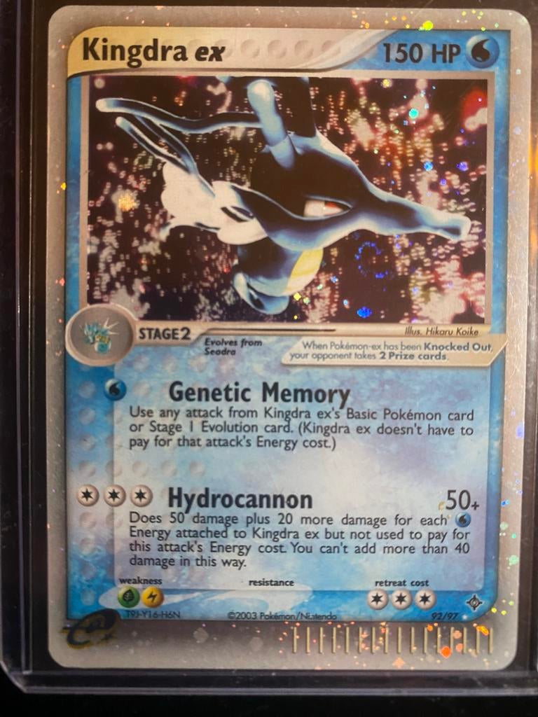 Kingdra ex Pokémon kaart (Foil) - EX Dragon 92/97, Ophalen of Verzenden, Zo goed als nieuw, Losse kaart, Foil
