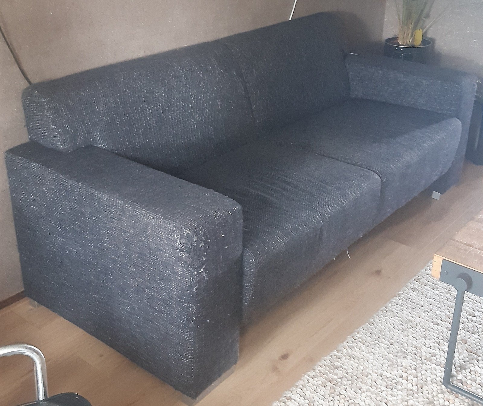 Drie zits bank, Ophalen, Gebruikt, 75 tot 100 cm, Stof