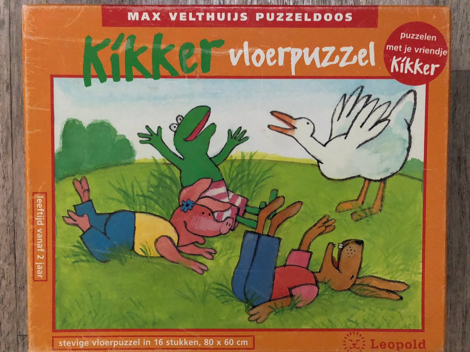Kikker vloerpuzzel, Kinderen en Baby's, Ophalen of Verzenden, 10 tot 50 stukjes, Zo goed als nieuw