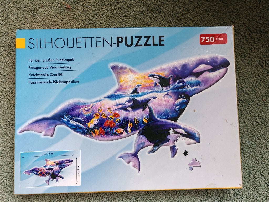 silhouette puzzel, Ophalen of Verzenden, 500 t/m 1500 stukjes, Gebruikt, Legpuzzel