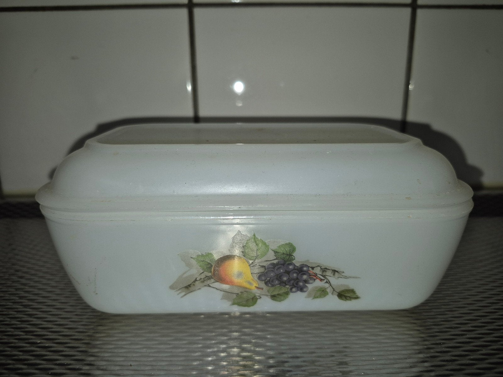 Arcopal botervloot "fruitmotief", Gebruikt, Overige merken, Overige typen, Ophalen of Verzenden
