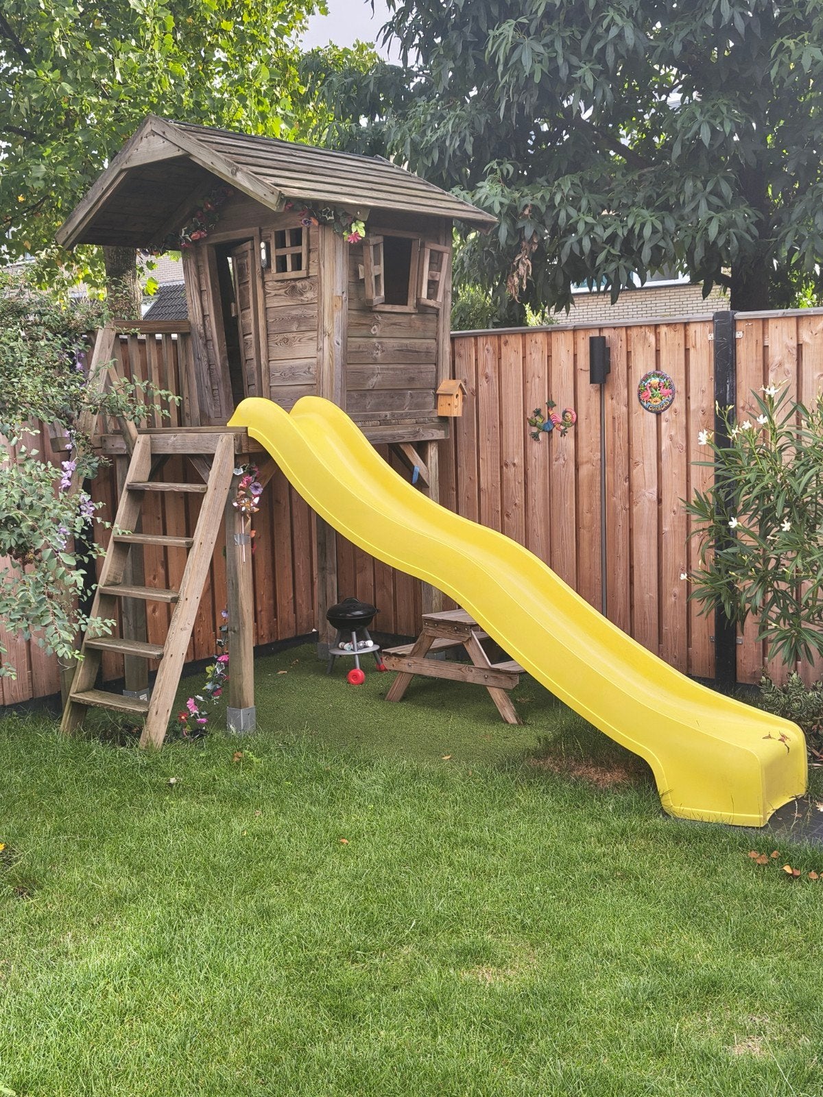 Leuk boomhuis met glijbaan, Ophalen, Gebruikt, Hout