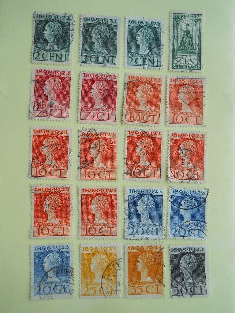 Nederland 1923 Jubileumzegels 20 st. uit Nvph.121-128 gest., Ophalen of Verzenden, T/m 1940, Gestempeld