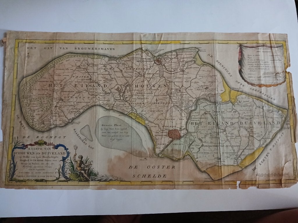 Kaarte van Schouwen en Duiveland D.W &A.Hattinga Tirion 1753