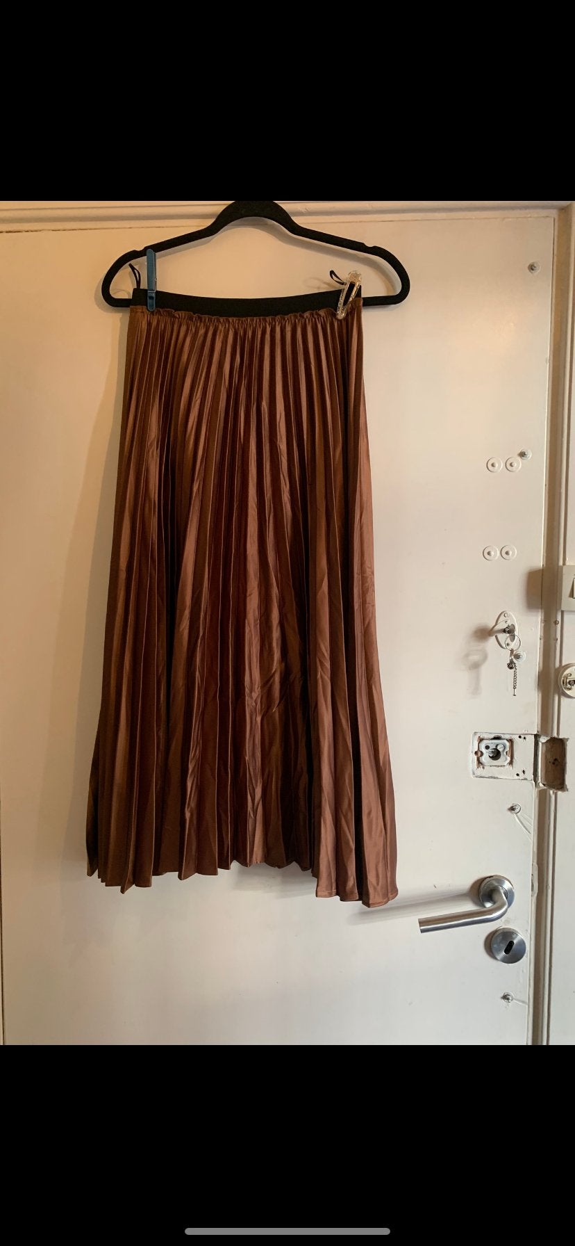 Zara geplooide midi rok in maat S, Bruin, Ophalen of Verzenden, Maat 36 (S), Gedragen