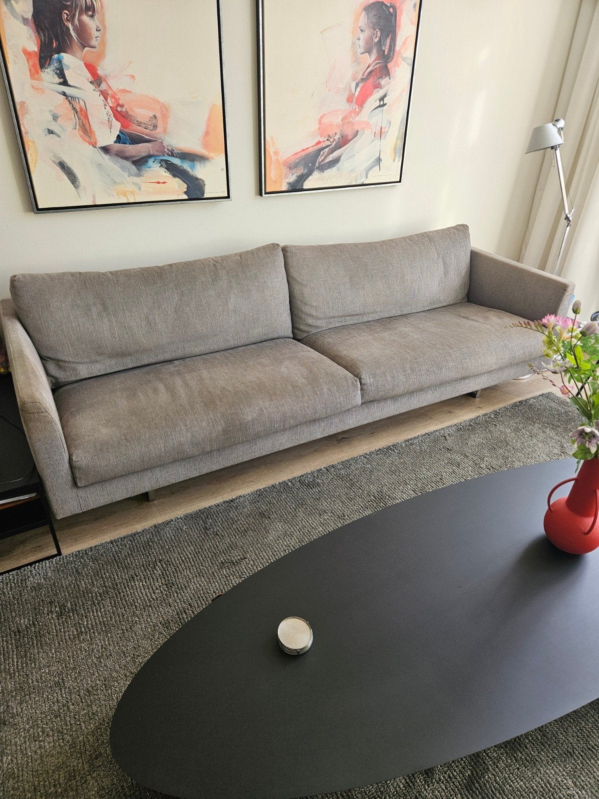 Montis Axel 4 zits bank, kleur grijs, Huis en Inrichting, Driepersoons, 75 tot 100 cm, Ophalen of Verzenden, Zo goed als nieuw