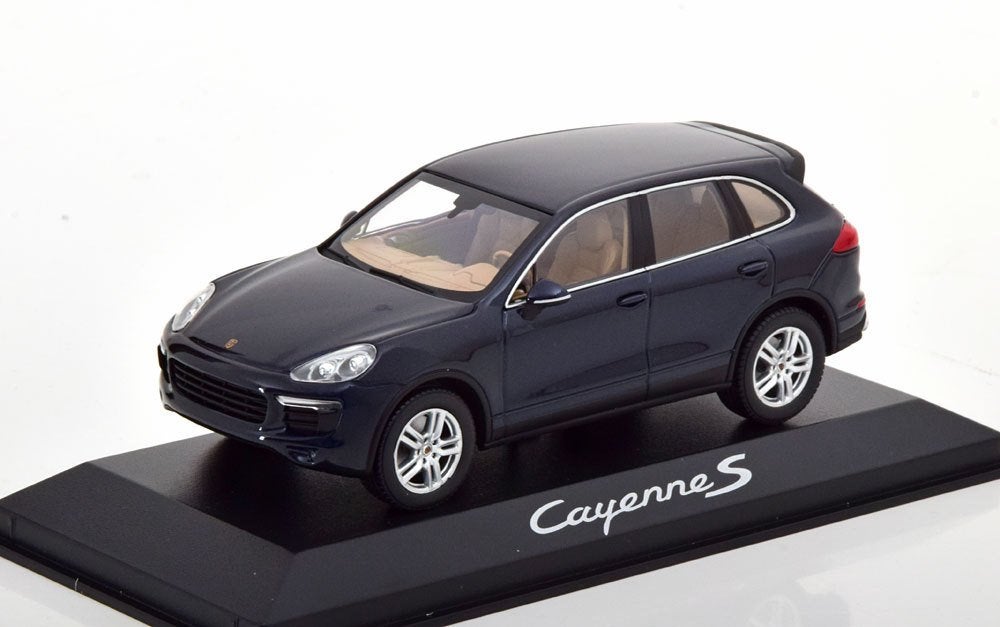 Porsche Cayenne S E2 Facelift 2014 Blauw Minichamps 1:43, Ophalen of Verzenden, Nieuw, Auto, MiniChamps