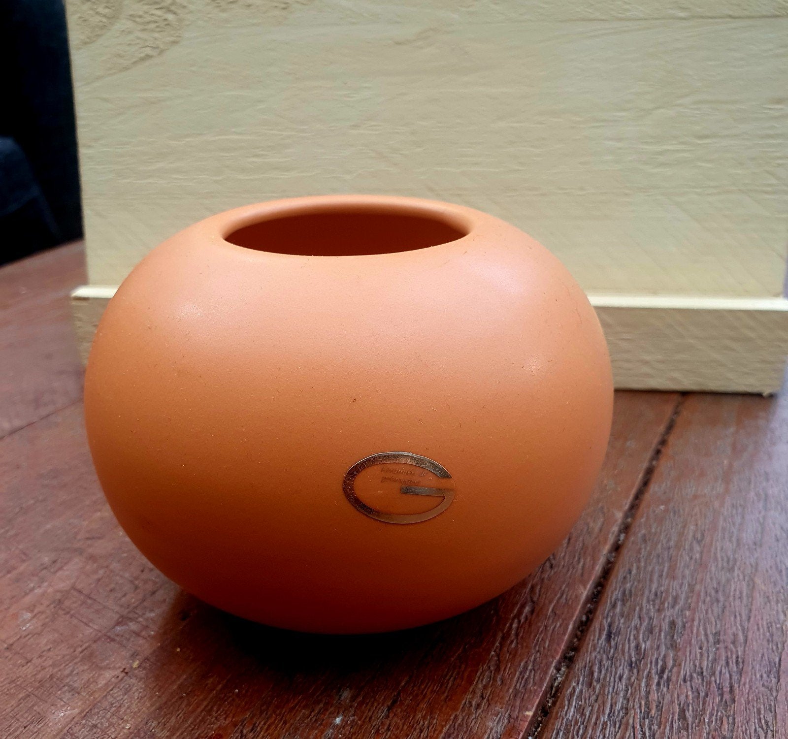 Vintage terracotta bolvaas - Keramiek de Gebroeders, Ophalen of Verzenden