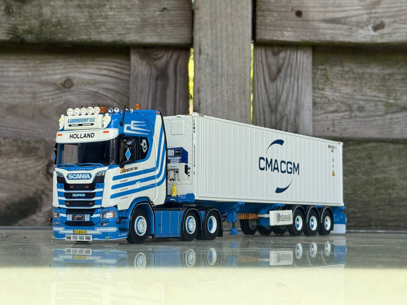 Tekno Scania Next Gen s met 40ft. reefer container, Hobby en Vrije tijd, Modelauto's | 1:50, Ophalen of Verzenden, Zo goed als nieuw