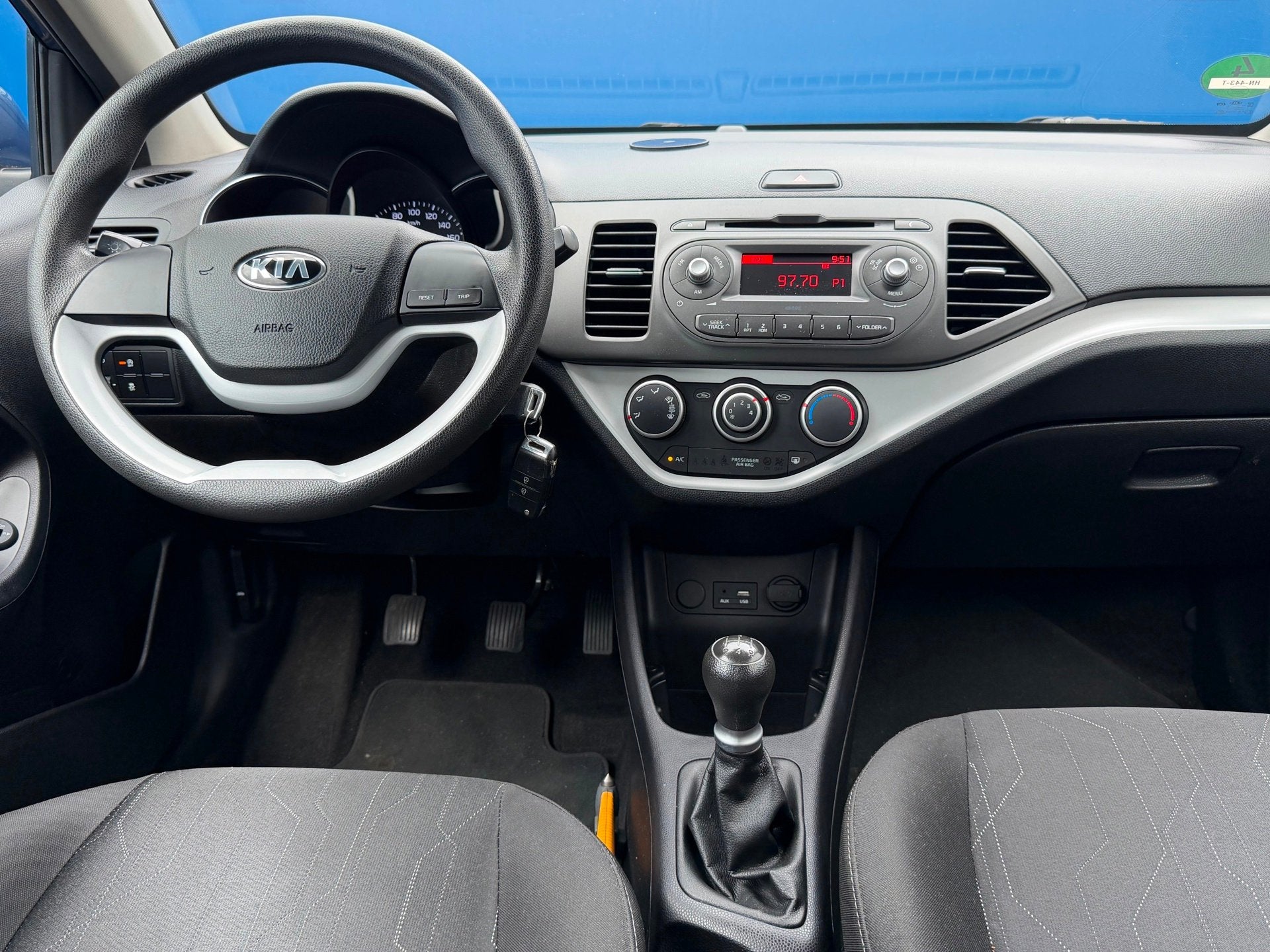 Kia Picanto 1.0 CVVT ComfortLine|Trekhaak|NieuweKoppeling|Ai, Auto's, Voorwielaandrijving, Stof, Gebruikt, Zwart