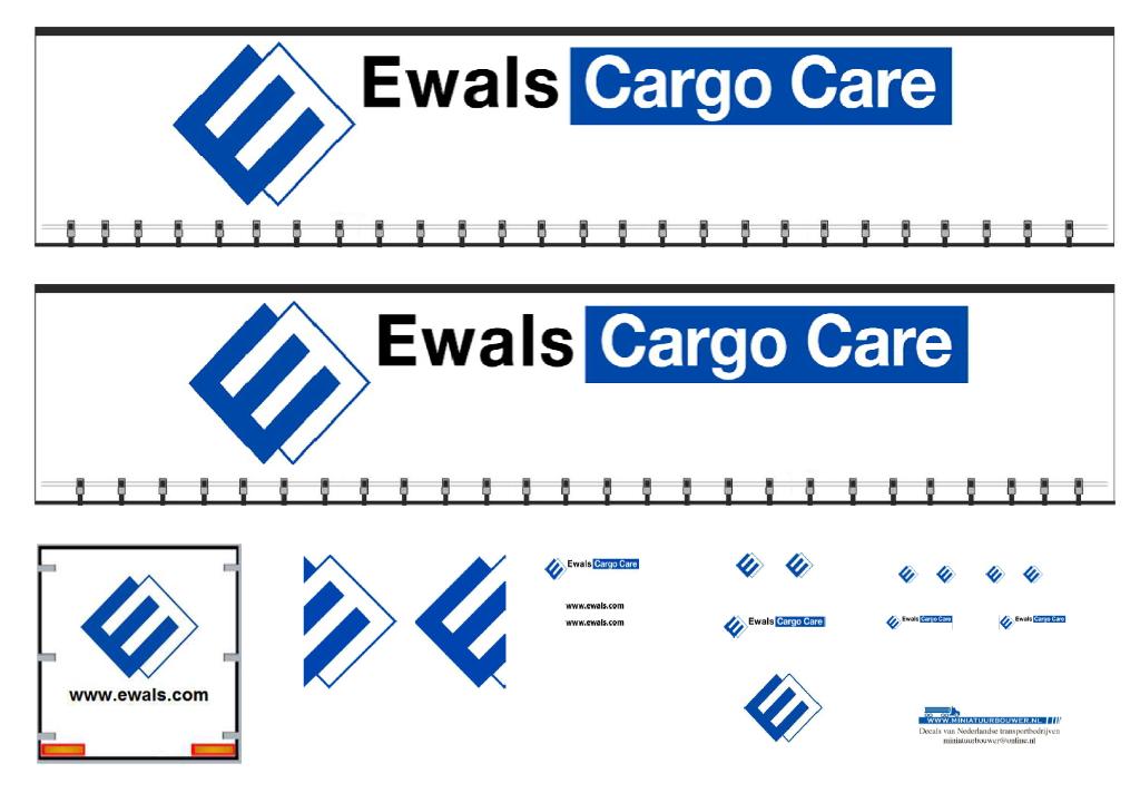 Vrachtauto decal 1:50 Ewals Cargo Care, Verzenden, Nieuw, Bus of Vrachtwagen, Overige merken