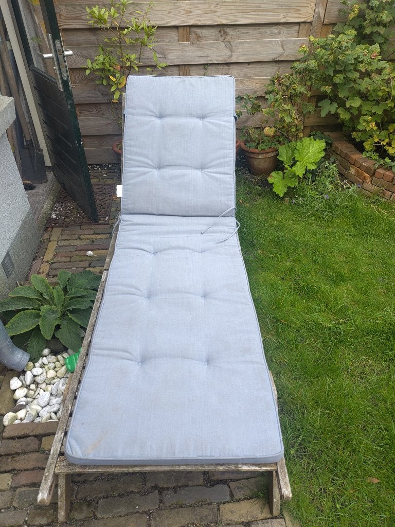 Tuin ligbank, Tuin en Terras, Ophalen, Gebruikt, Hout, Verstelbaar