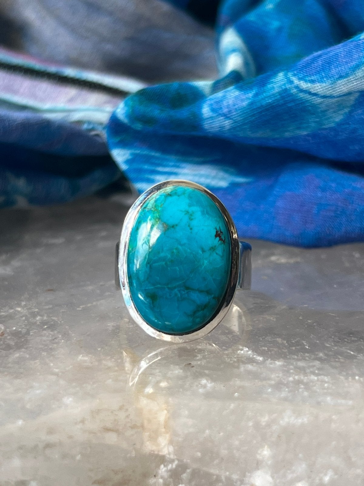 Chrysocolla beschermt geluk uniek power zuivert balans magie, Sieraden, Tassen en Uiterlijk, Ringen, Blauw, Magnolia11, Nieuw