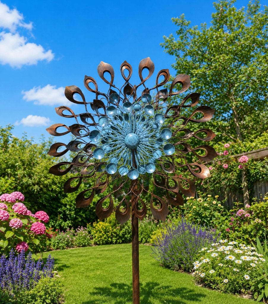 WINDMOLEN / DAHLIA / windspinner, Huis en tuin decoratie Marie, Nieuw, Info@huisentuindecoratiemarie.nl, Peize