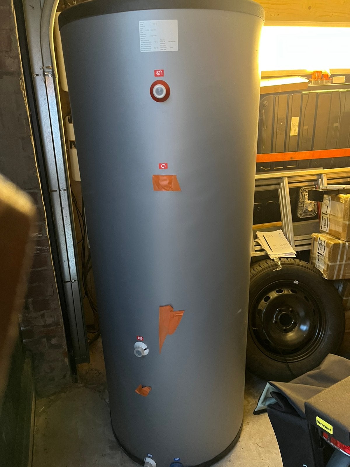 Remeha rvs boiler of buffervat 300 liter met 1 spiraal, Ophalen, 100 liter of meer, Nieuw, Boiler