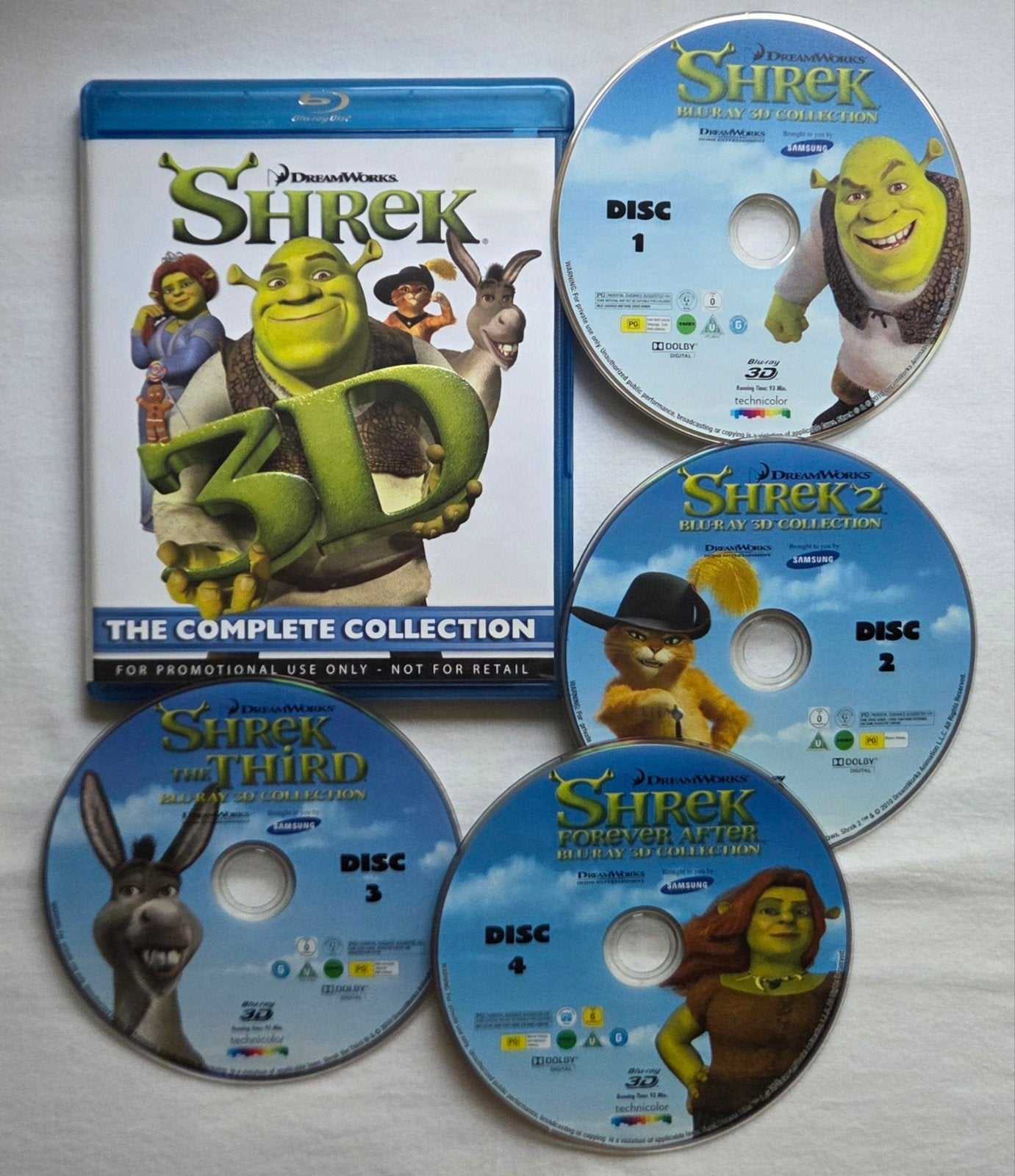 Dreamworks Shrek The Complete Collection/Blu-ray 3D/IMPORT, Ophalen of Verzenden, Zo goed als nieuw, Muziek en Concerten