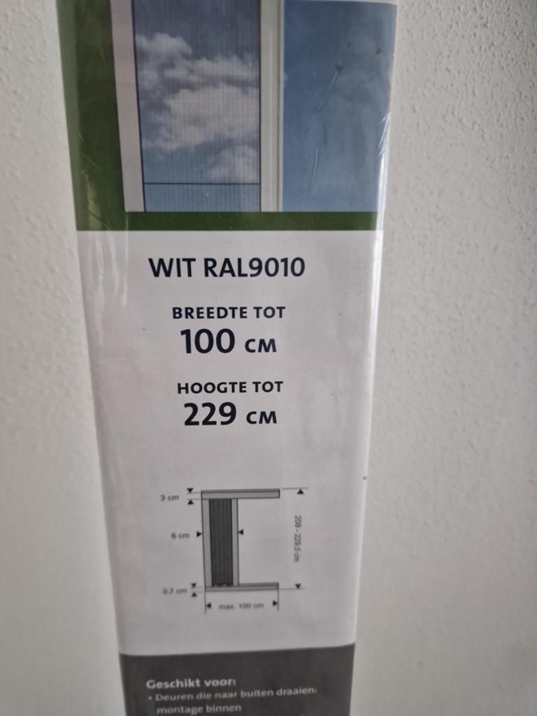 Bruynzeel plissehor voor deuren., Ophalen of Verzenden, Nieuw, 50 tot 100 cm, Minder dan 100 cm