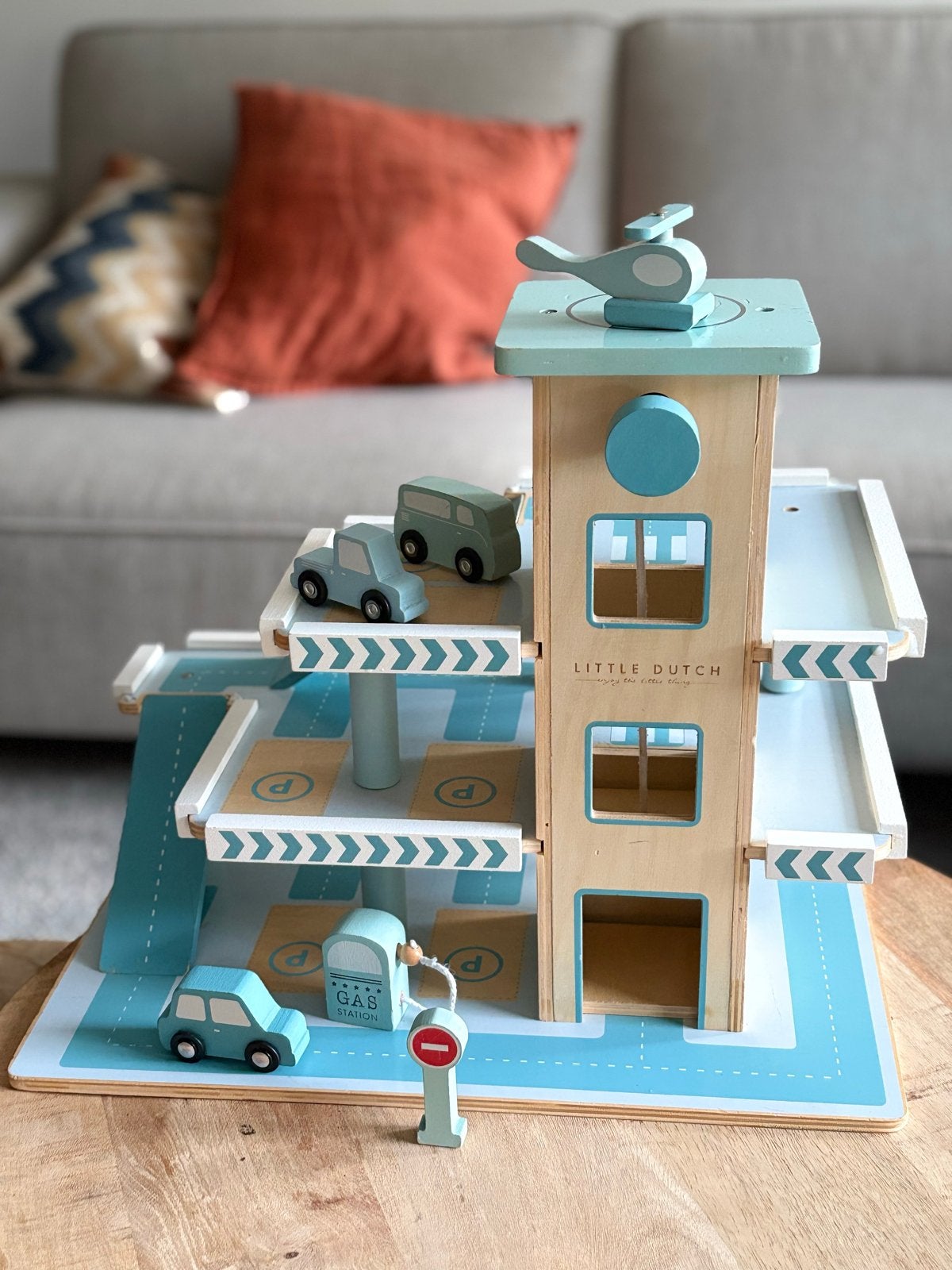 Little Dutch Houten Parkeergarage met Accessoires, Ophalen, Gebruikt