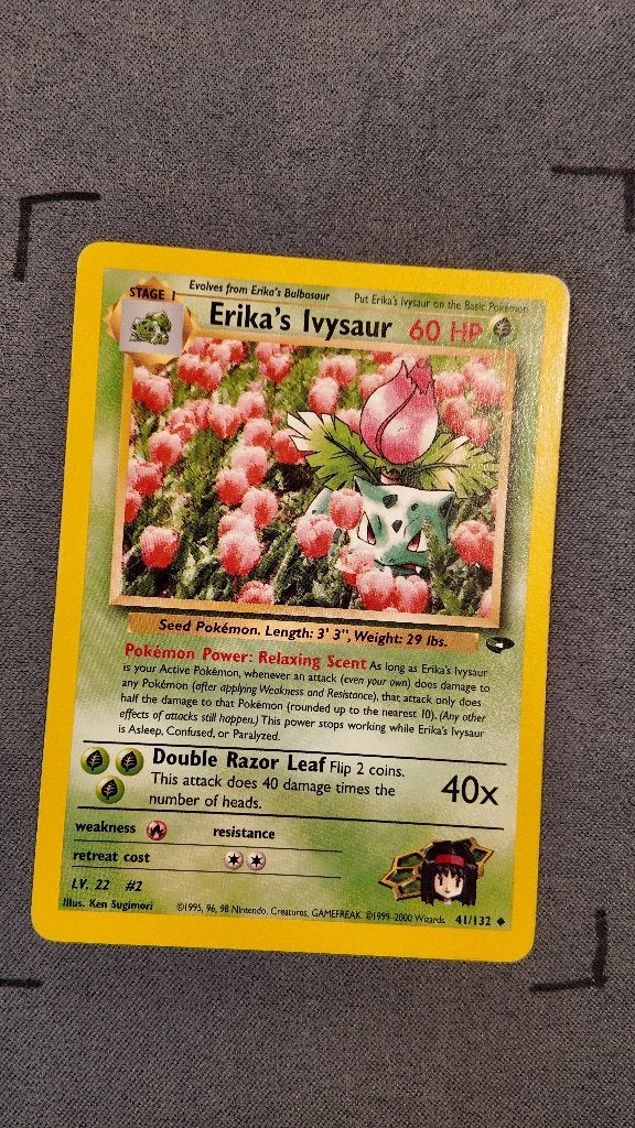 Erika's Ivysaur 1 41 Gym Challenge | Pokemon kaart, Ophalen, Zo goed als nieuw, Losse kaart