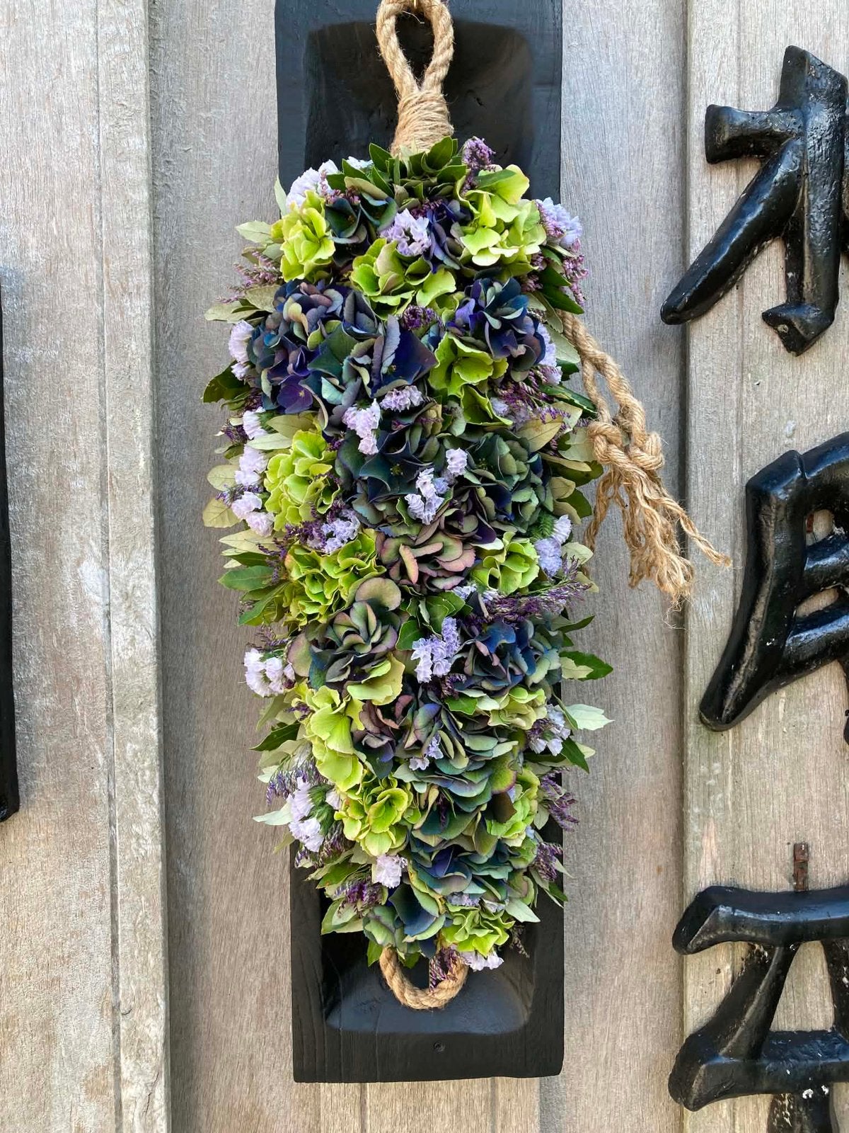 Hortensia toef, Huis en Inrichting, Woonaccessoires | Kransen, Ophalen of Verzenden, Nieuw, Deurtoef, Natuurlijk materiaal