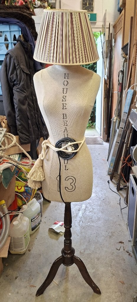 Vintage paspop staande lamp - Uniek design, Ophalen, Gebruikt, Vintage, Industrieel, Uniek, Onbekend