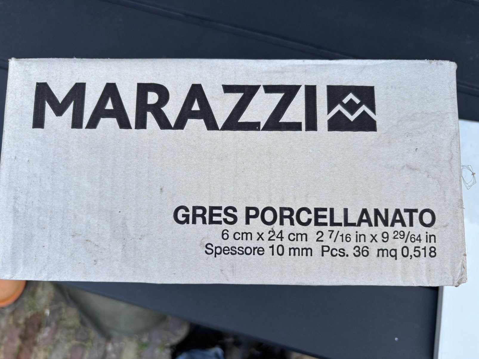 Marazzi tegels 6x24 6 doosjes, Ophalen, Zo goed als nieuw, Minder dan 5 m², 20 tot 40 cm