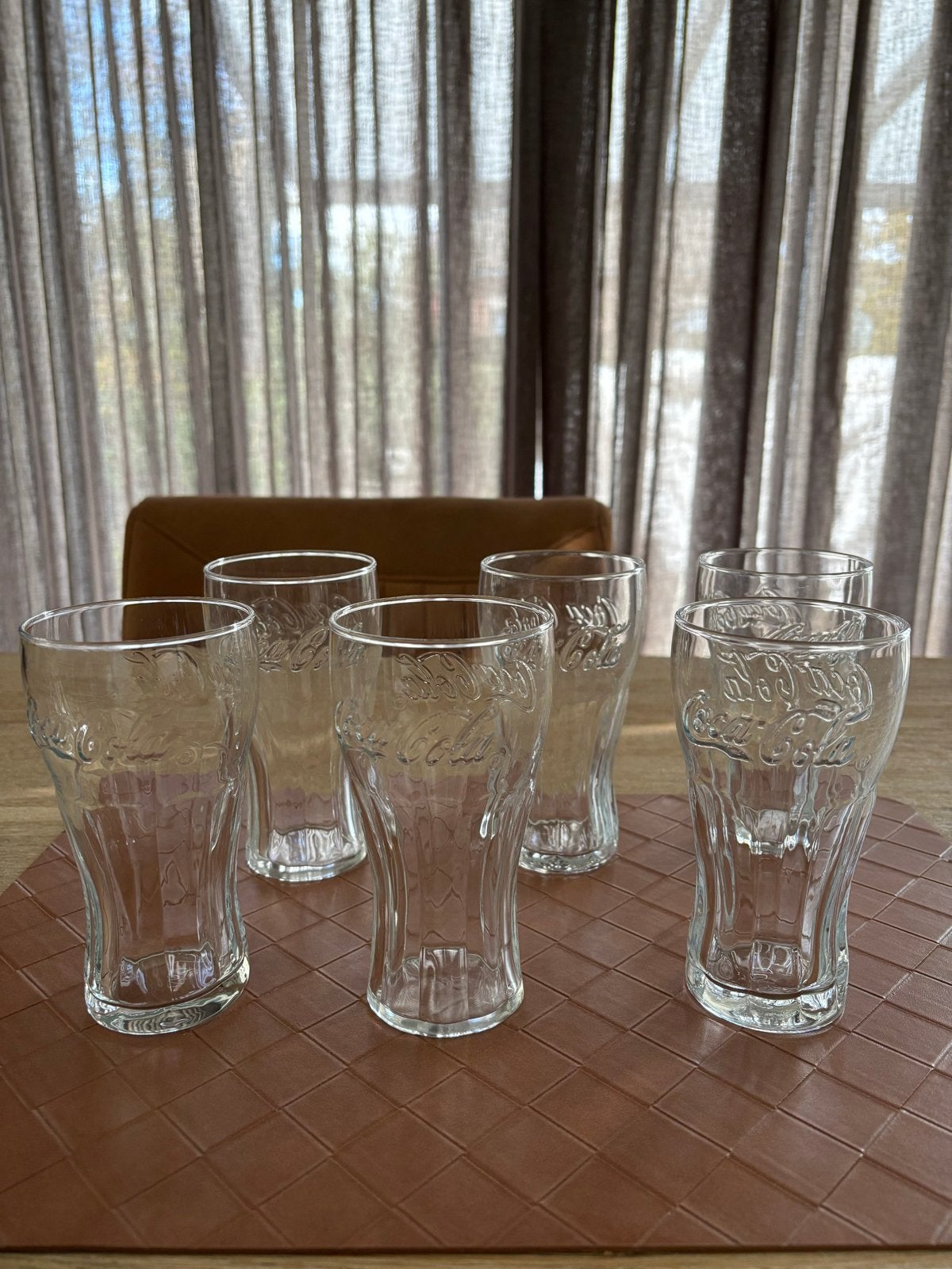 Set van 6 originele Coca-Cola glazen, Glas of Glazen, Gebruikt, Overige merken, Vintage