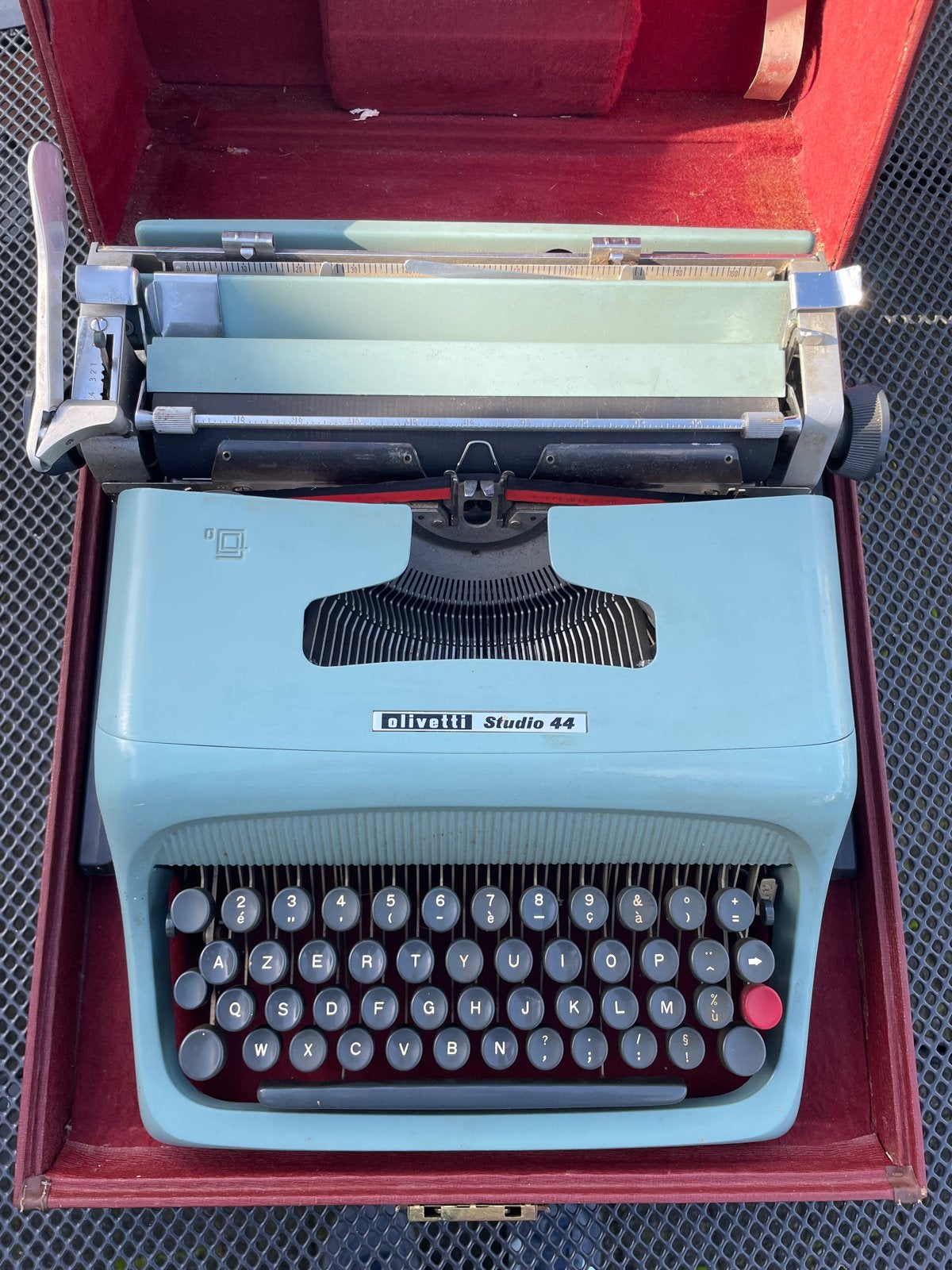 Olivetti studio 44 typemachine blauw, Diversen, Ophalen, Gebruikt