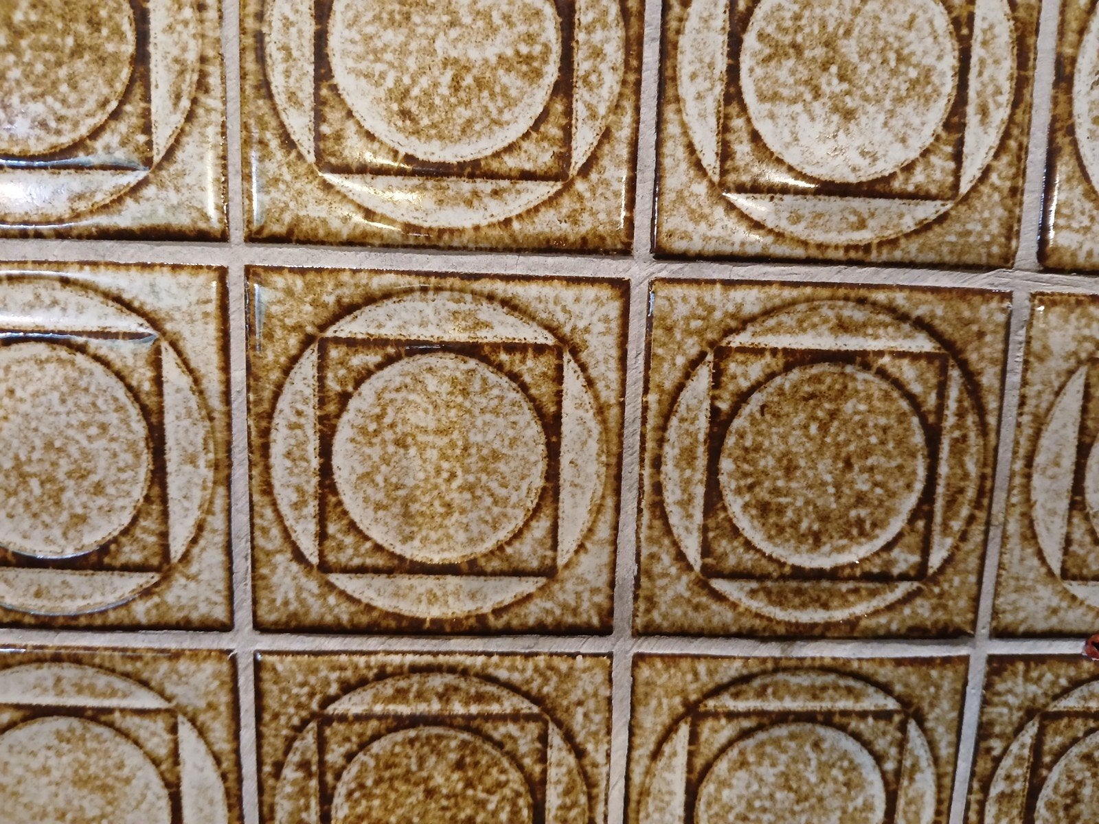 Vintage tegels jaren '70 - 880 stuks (7,5x7,5 cm), Doe-het-zelf en Verbouw, Ophalen, Minder dan 20 cm, Wandtegels, Keramiek