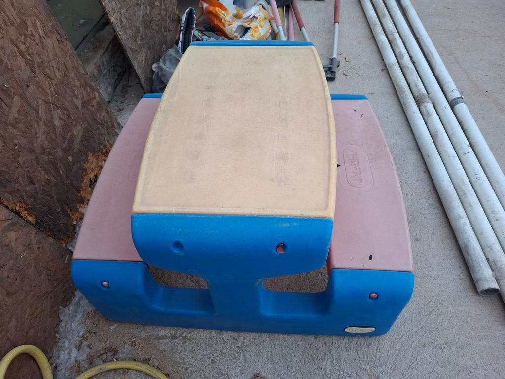 Kinder picknicktafel - 54cm hoog, 88cm breed, 91cm diep, Overige materialen, Gebruikt, Rechthoekig, Ophalen