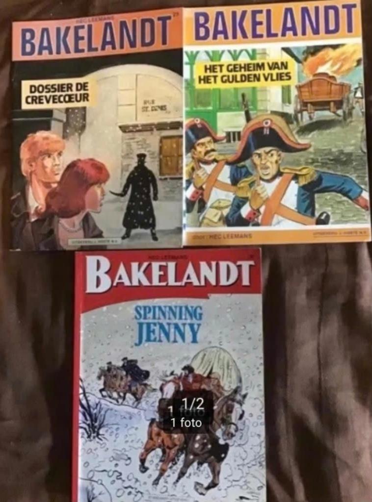 3 uitgaves Bakelandt door Hec Leemans, Meerdere stripboeken, Ophalen of Verzenden, Gelezen